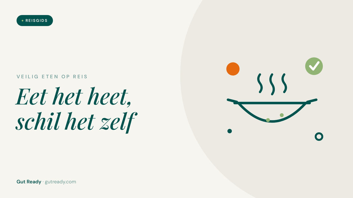 Illustratie van een dampende wok, veilig eten en streetfood op reis